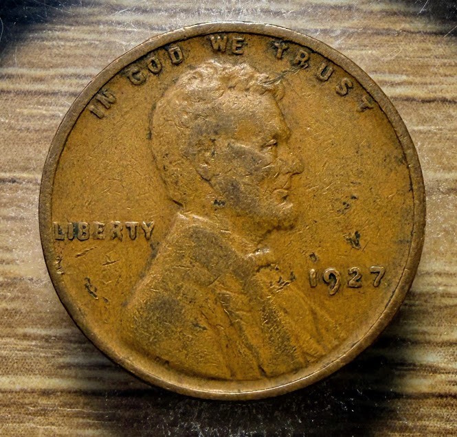 1927-P Lincoln Wheat Cent - Actual Coin Shown - Free Shipping & Tracking INV#113