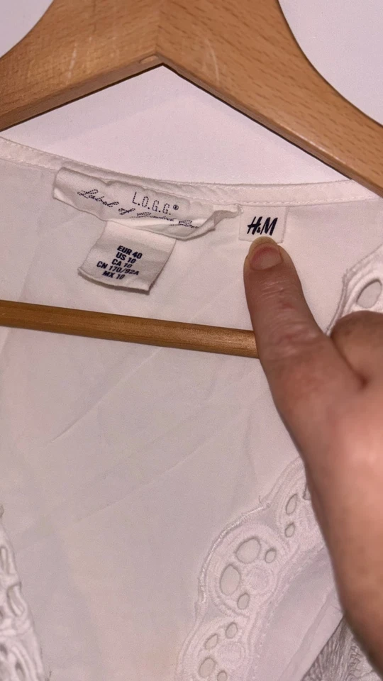 Women's Embroidered Linen Shirt Size 12-Holiday,Winter Sun- Cruise - Image 4 of 4