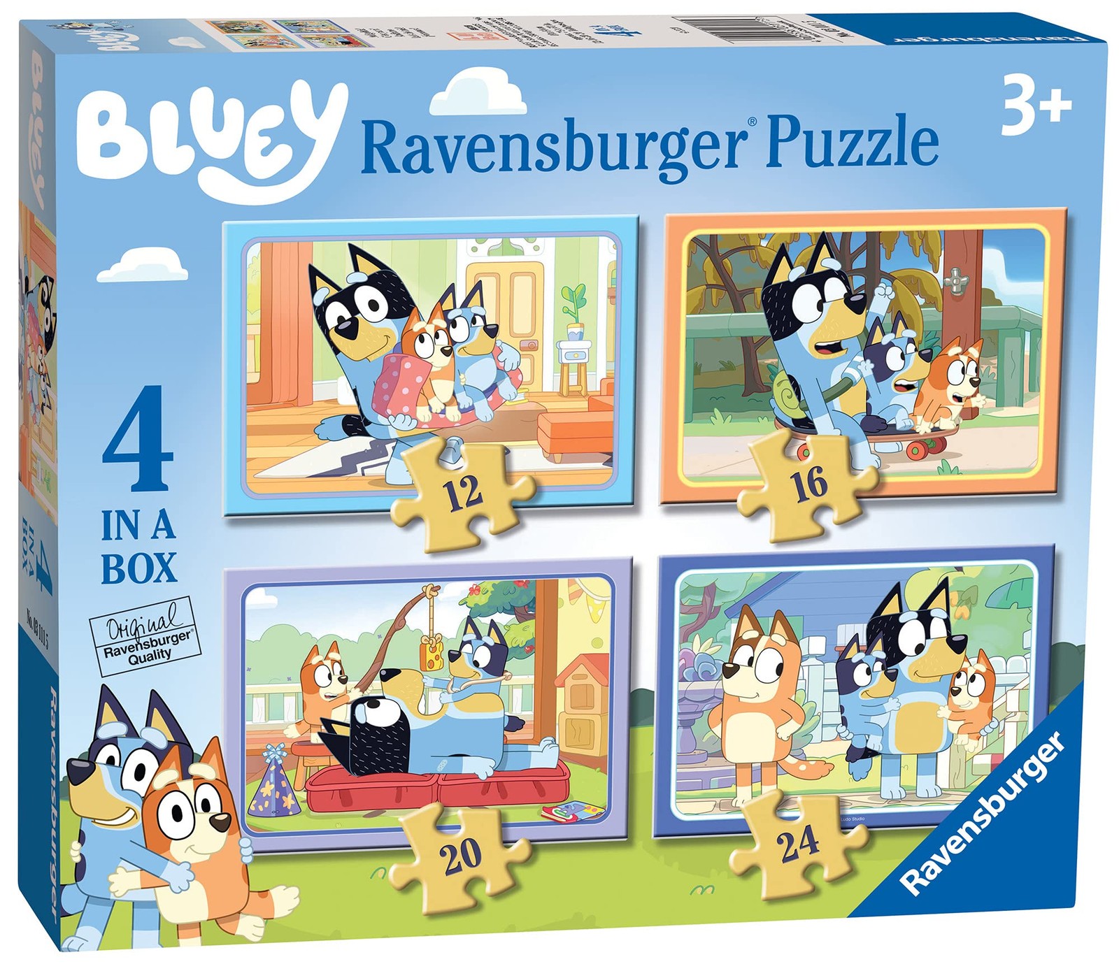 Ravensburger Bluey 4 in Box Jigsaw Puzzles for Kids Age 3 Years Up - 12, 16, 20 - Image 9