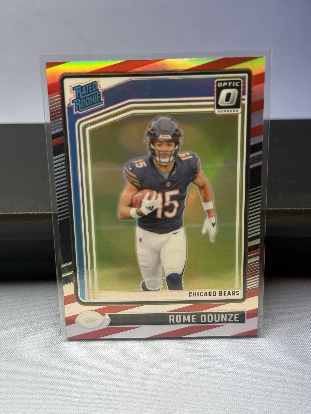 2024 Panini Donruss Optic Rated Rookie Rome Odunze #286 Freedom Prizm (RC)