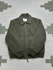 Everlane Jacket Womens Medium Green Wool Blend Full Zip Bomber