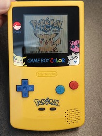 Gameboy Color Pokemon Special Pikachu Edition System + Pokemon Yellow Version