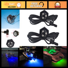 Multi-Color RGB LED Boat Drain Plug Light, Waterproof Stern Plug with Remote/App
