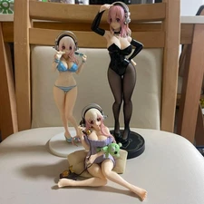 Authentic Anime Figure Set 3 Pieces Collectible Toys Super Sonico Japan
