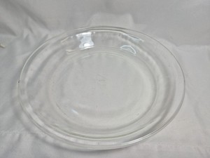 Vintage Fire King Clear Glass Pie Plate Dish 8" #459 Ovenware USA TM Reg Bake