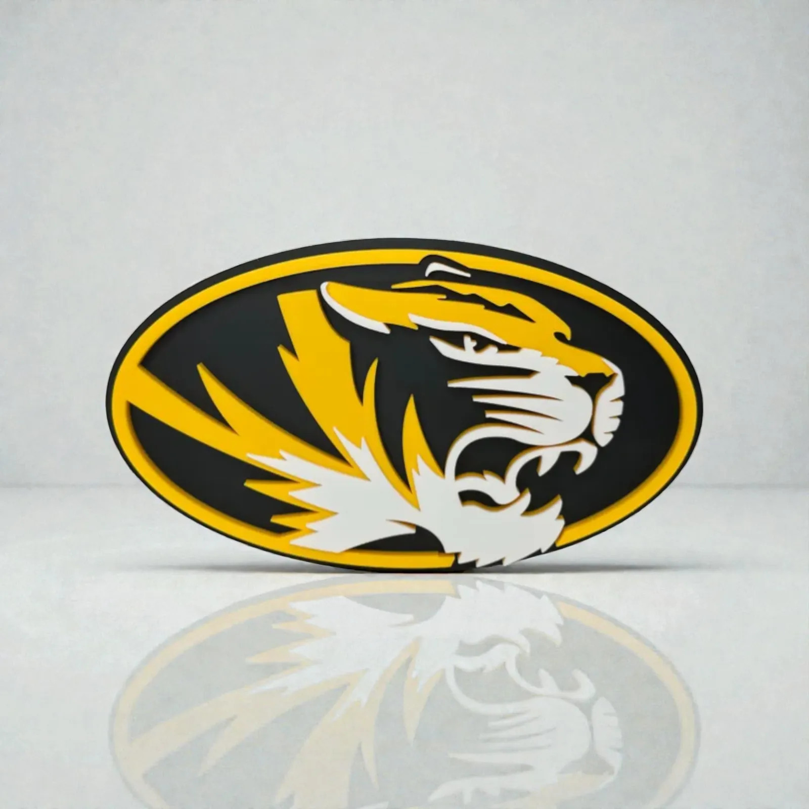 Missouri Tigers Oval Logo 3D Printed Desk Display Wall Sign NCAA Decor