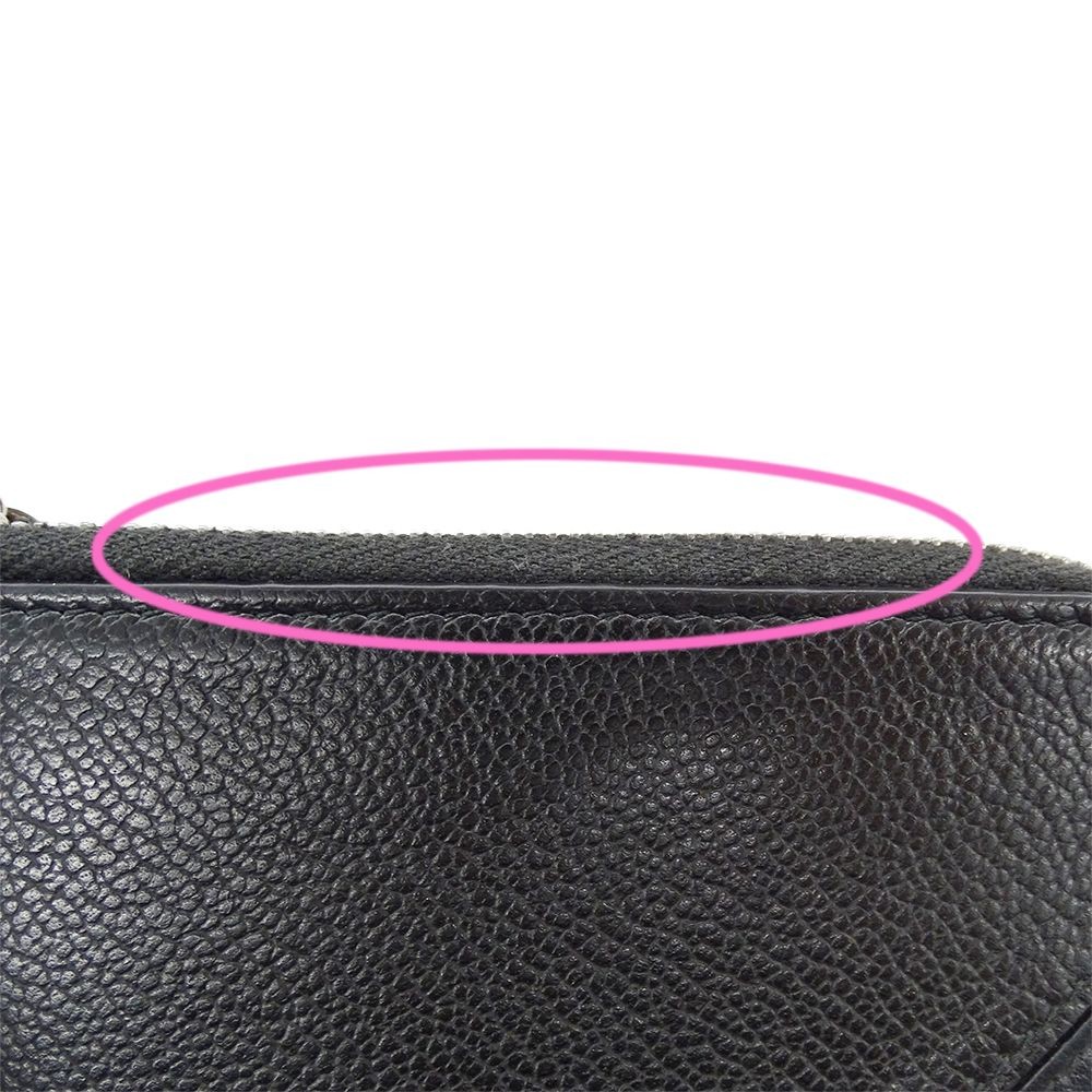 Prada Card Case Unisex Vitello Micro Grain Leather Black Silver Metal thumbnail 11