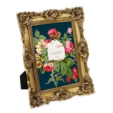 Laura Ashley 5x7 Gold Ornate Textured Hand-Crafted Resin Picture Frame with
