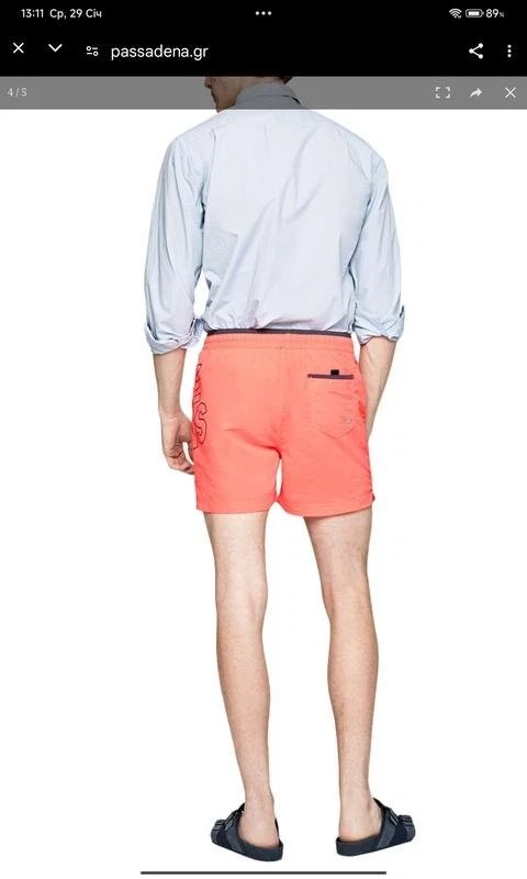 Men Pepe Jeans Shorts Coral Polyester 34 / L / 50 - Image 3 of 4