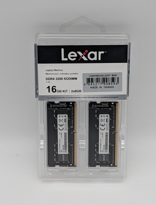 Lexar Premier SO-DIMM 16GB Kit, DDR4-3200, CL22-22-22-52, LD4S08G32C22ST-BGD NEU