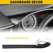 PU Car Leather Dashboard Decor Strip Sticker Moulding Line Trim Accessories
