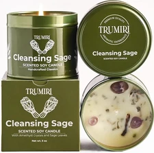 Huge Sale Cleansing Sage Soy Wax Scented Candle Perfect Gift for Fall,Christmas