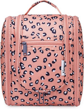 Cheetah Small Hanging Toiletry Bag Travel Makeup Organizer Medium Orange Leopard