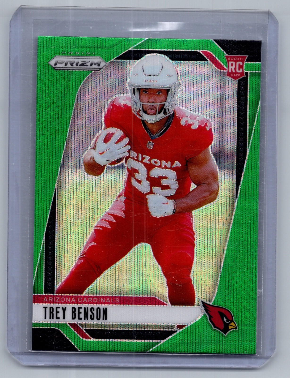 2024 Panini Prizm - Rookies Trey Benson #392 Green Wave Prizm (RC)