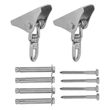 Get Out! Tire Swing Swivel Hanger - 2200lb 360 Degree Spinner Hardware Mount 2pk