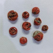 Very OLD Italy Red Coral Beads Natural Mediterranean Vintage Coral GemstoneBeads