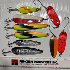 Lot 9 Mixed Fishing Lure Fish spoons Bx3 Fs4