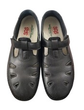 SAS Tripad Roamer Comfort Shoes Women's 10 W Black Leather Comfort Slip On Strap