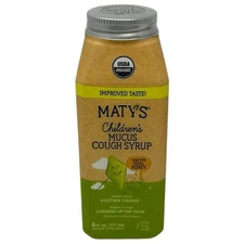 Maty's Organic Children's Mucus Cough Syrup, Made with Organic Honey 6 Fl.Oz
