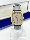[Near Mint w/Box] Vintage SEIKO 2620-5360 Gold Dial Quartz 27mm Unisex Watch F/S