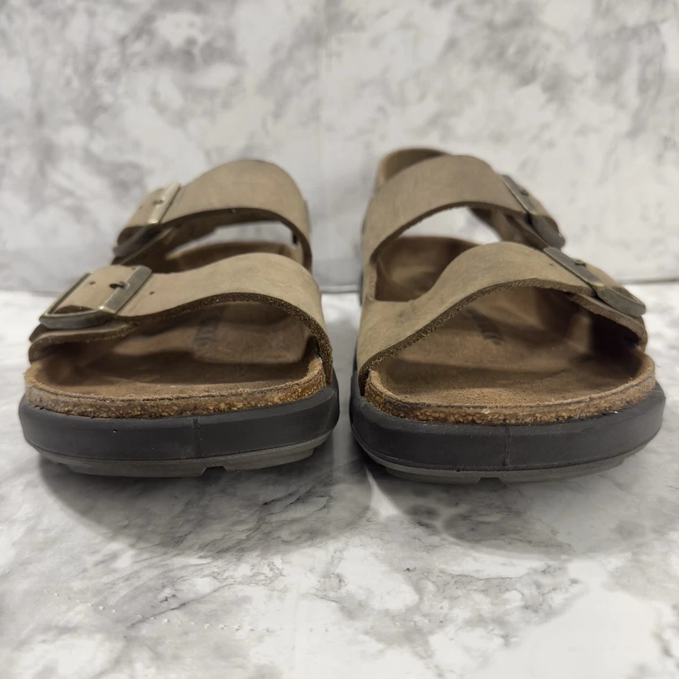 Birkenstock Milano Super Sandalias Para Hombres 42 EE. UU. 9 Marrón Tabaco Cuero Cordones Foto 4 de 4