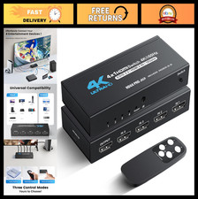 4K HDMI Switch 4x1 with Remote - HDMI Splitter, Supports 60Hz, HDR10, Dolby Visi