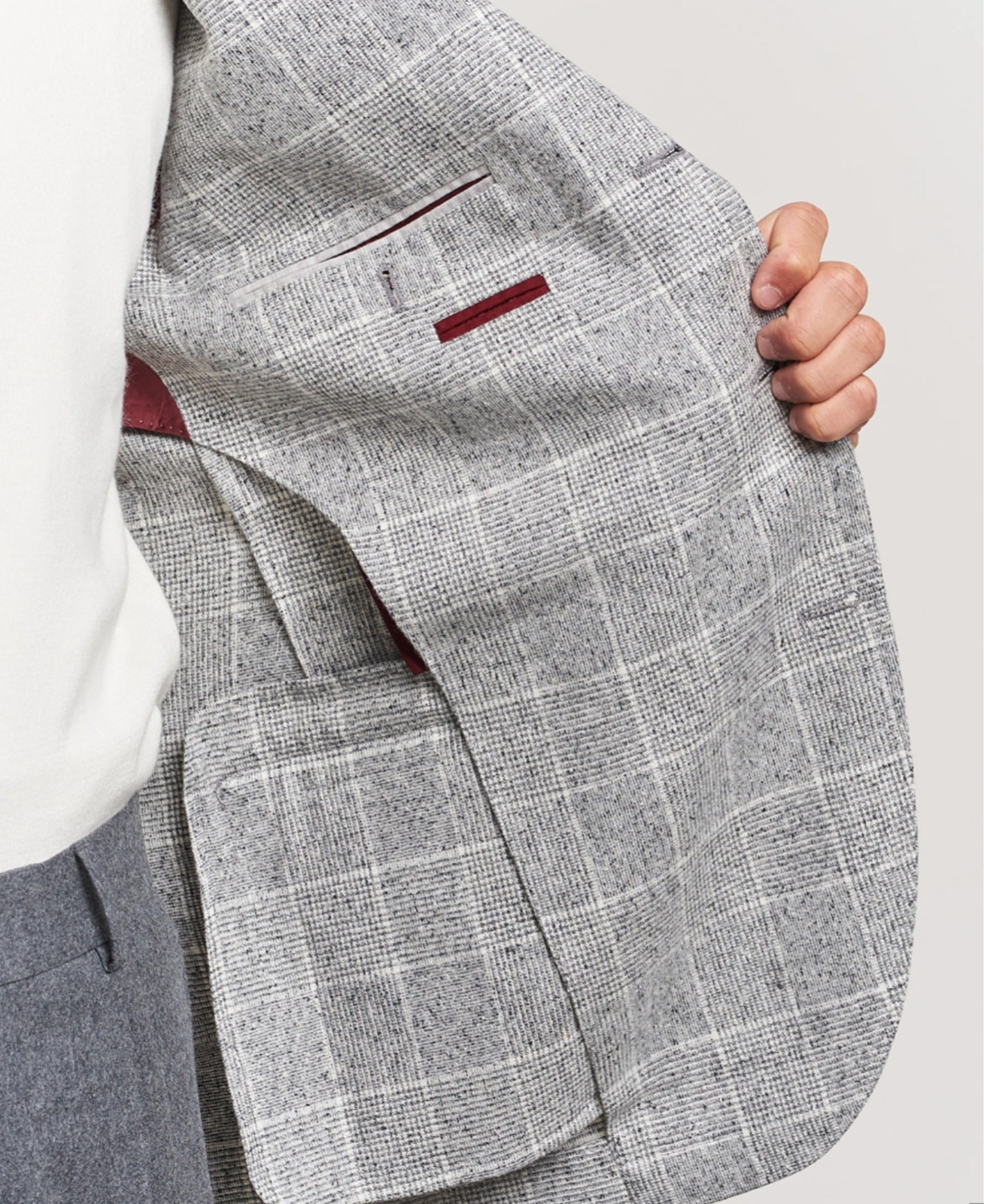 Brunello Cucinelli 'Prince of Wales' Grey Blazer 50 EU/ 40 US image 3