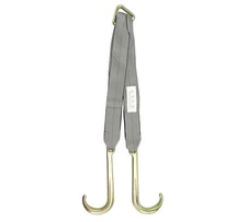 V Bridle Tow Straps 3" x 24" w/ 15" J Hooks 5400 WLL, 16200 Lbs Capacity Webbing