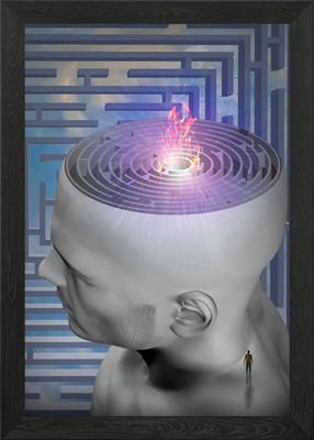 Burning mind gerahmtes Wandbild Poster Leinwanddruck Bild