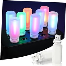 2 PCS USB Interior Car Lights, Touch Control 7 Color 13 Modes Plug Multicolor