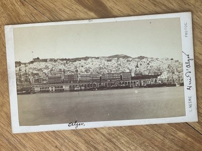 Foto Visitenkarte CDV Ansicht Hafen von Algier 1860 Nesme Algier Algerien