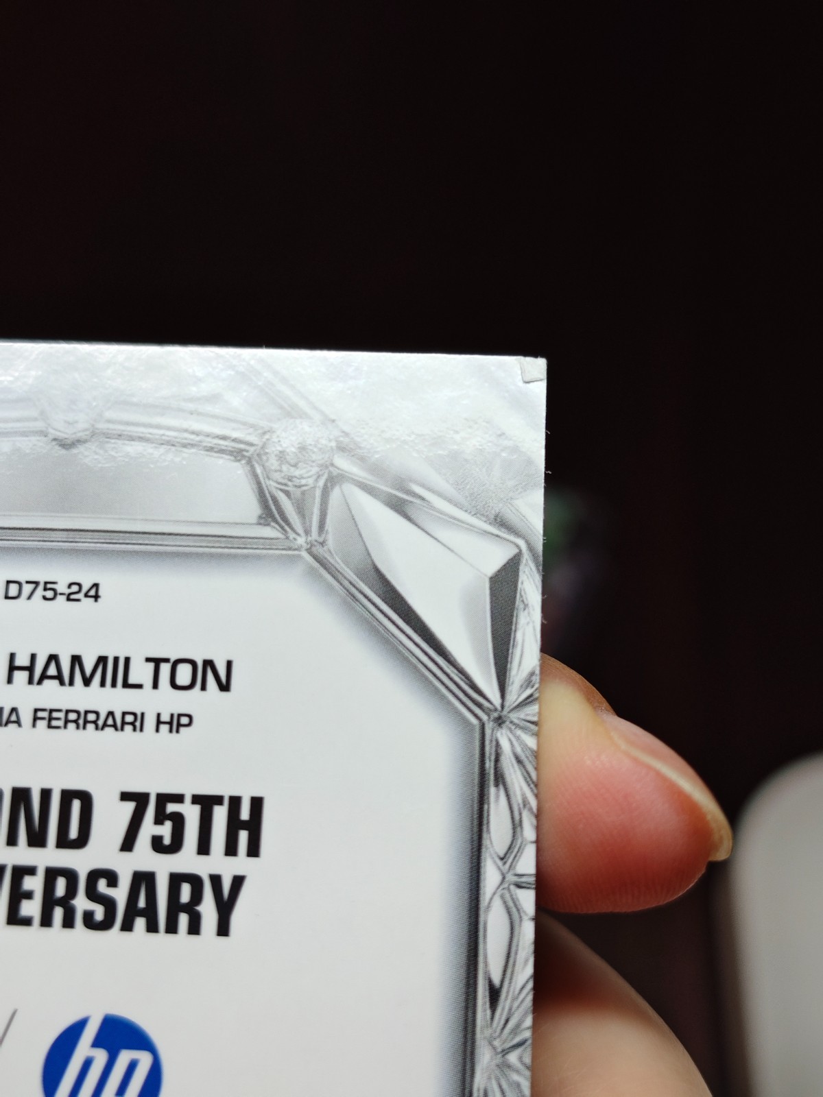 2025 Topps Chrome F1 Lewis Hamilton Diamond 75th Anniversary Purple 125/199 view 4