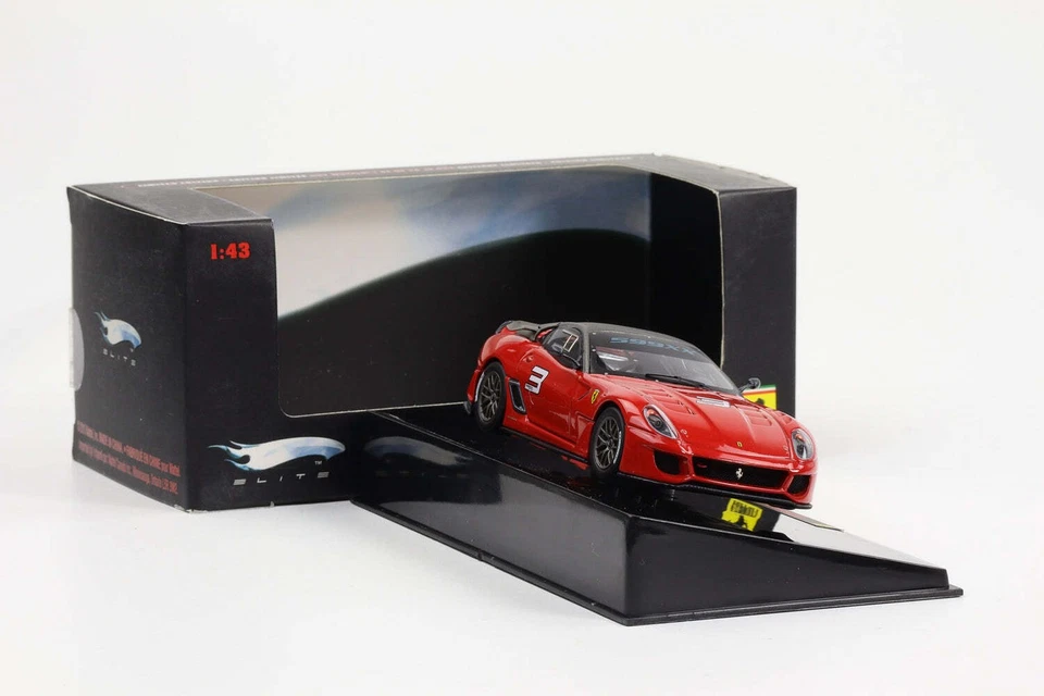1:43 Hot Wheels Elite Ferrari 599XX 2009 Rojo Con Carbono Techo #3 T6263 - Imagen 2 de 3