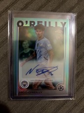 2024-25 Topps Chrome UEFA Nico O’Reilly Aqua Refractor Auto 72/199