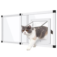 Sliding Cat Door for Window, Fits 32"-37" Width Window, 2-Min Install- new