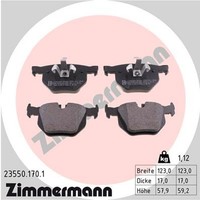 Bremsbelagsatz Scheibenbremse Zimmermann 23550.170.1 FüR BMW E90 E91 E93 E92 E84