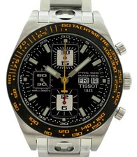 Men's 42mm Tissot PRS 516 Automatic Chronograph Carbon Fiber Dial Cal 7750 Watch