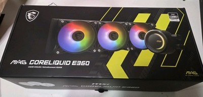 MSI MAG CORELIQUID Black 360R AIO ARGB CPU Liquid Cooler Radiator
