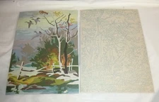 PR Vtg 1969 Paint By Number Paintings UNFINISHED Marshland Craft Master 10x14"