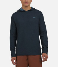 Quiksilver Men's Textured Pullover Sweater Hoodie Blue Size L