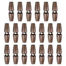 20pcs Wooden Toggle Buttons 40mm Single Hole Olive Sewing Button, Brown