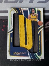 2023-24 Panini Immaculate Nameplate Nobility Tyrese Haliburton Letter Patch 6/10