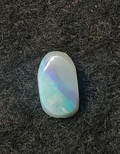 Australian Solid Black Natural Opal Lightning Ridge .80ct loose stone Free Form 