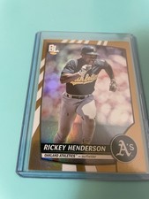 2023 Topps Big League Gold Foil SP | Rickey Henderson - OAK Athletics HOF