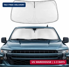 Motor Trend Custom Fit GMC Sierra Chevy Silverado Windshield Sun Shade - Fits