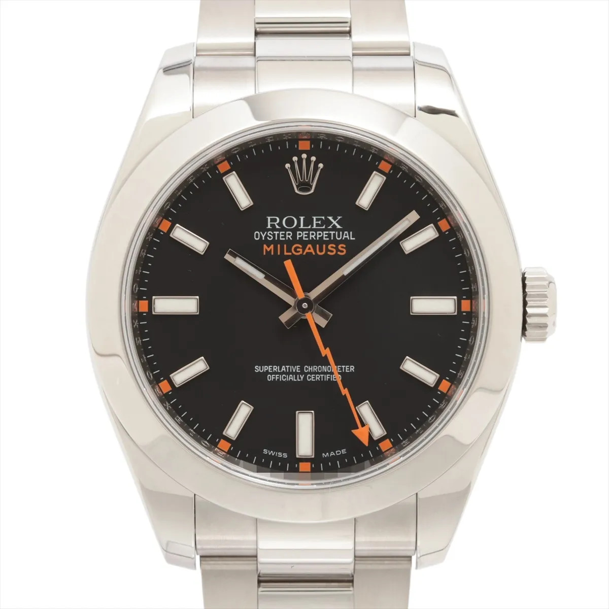 Rolex Milgauss 116400 SS SS AT black dial 1 Extra Link