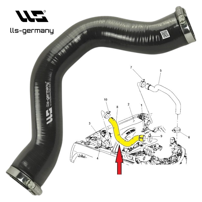 Air Intake Hose for Jeep Liberty (KJ) 2.5 2.8 CRD 4x4 55037730AC-55037730AD