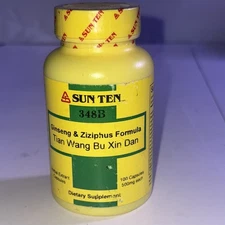 Sun Ten Ginseng & Zizyphus Formula 100ct Tian Wang Bu Xin Dan Mfg6/24