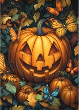 Pumpkin Diamond Art Kits for Adults, Halloween