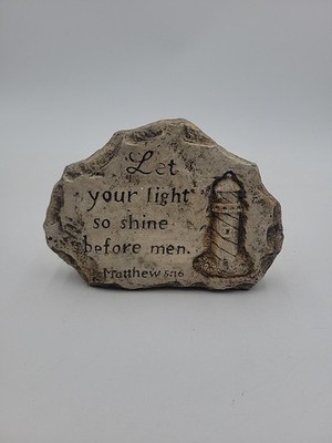 Christian Let Your Light Shine Matthew 5:16 Garden Stone Lighthouse Design